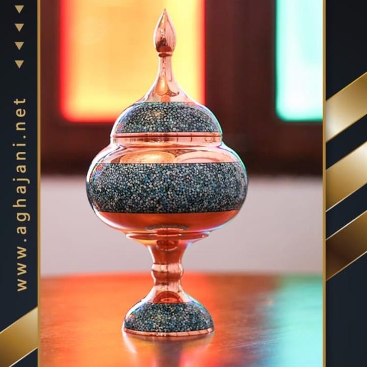 شکلات خوری متوسط مس و فیروزه برند آقاجانی